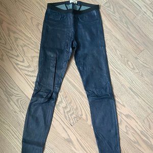 Leather leggings Helmut Lang Blue size 4 US in Leather